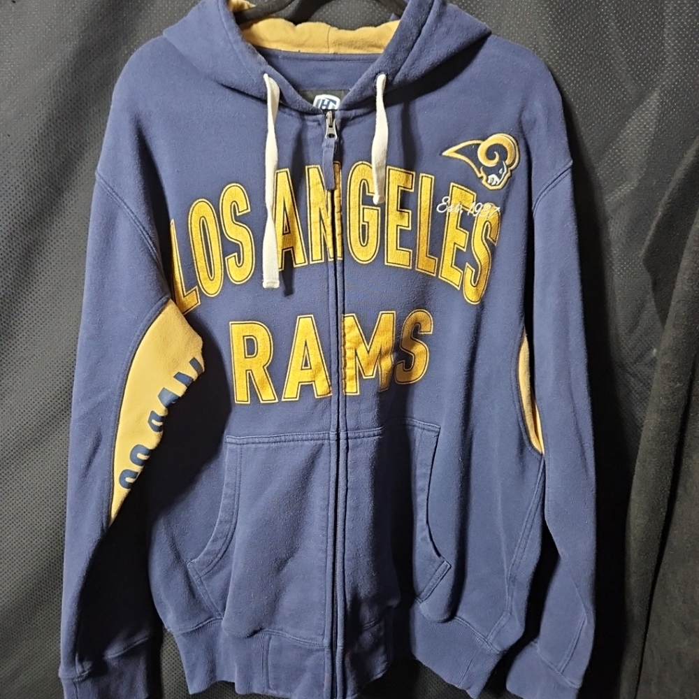 Los Angeles Rams Hands High Large Hooded Sweatshirt - Picture 3 of 10